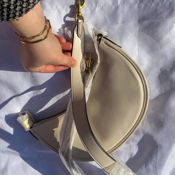 Coach Mira Shoulder Bag in Chalk White Glovetanned Leather - Picture 9 of 10